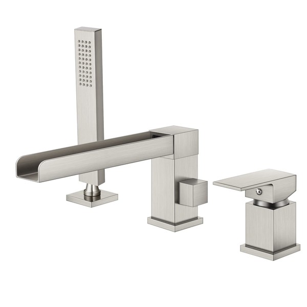 gotonovo Roman Tub Faucet with Handheld Shower 3 Hole Deck