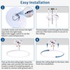 Glowall 12'' Led Flush Mount Ceiling Light Fixture, 24W 2400LM,