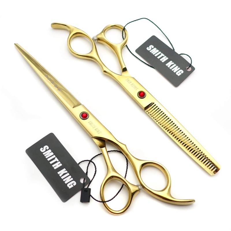 7.0 Inches Professional hair cutting thinning scissors set with razor