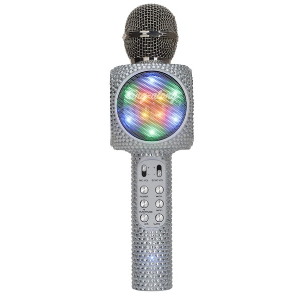 Wireless Express - Sing-Along Bling Bluetooth Karaoke Microphone and Bluetooth Stereo Speaker All-in-One … (Bling)