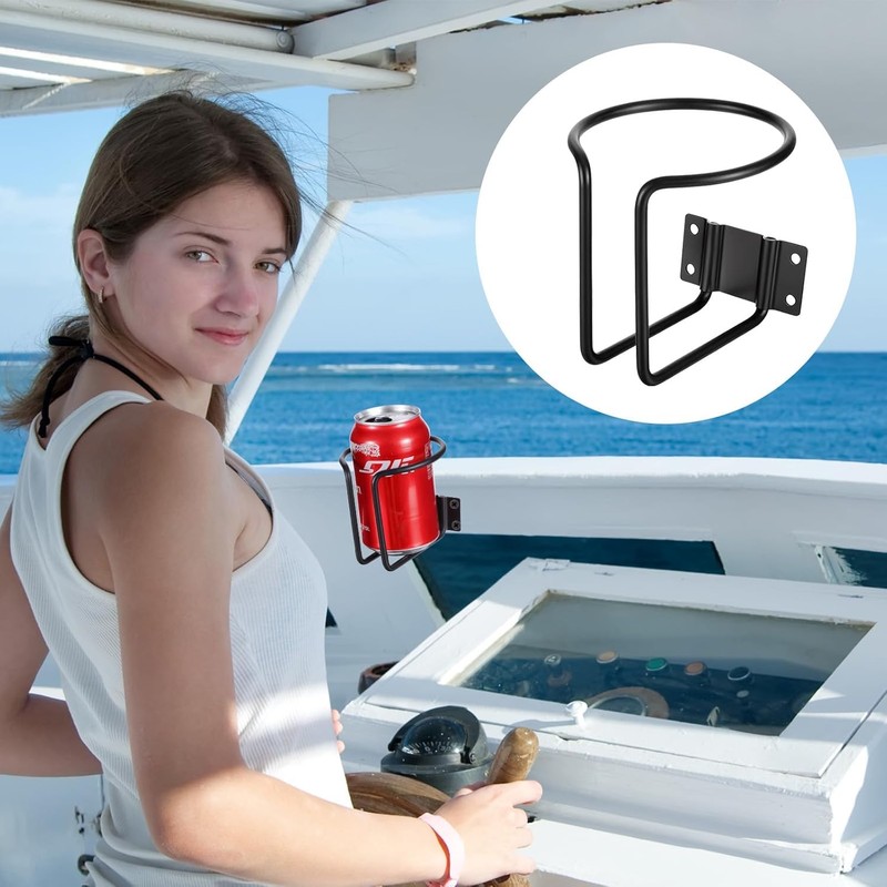 Stainless Steel Ring Shaped Boat Cup Drink Holder with Screws,