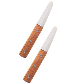 Stainless Steel Clam Cutlery 7 1/4", Wooden Handle Oyster Cutlery (2 PC)