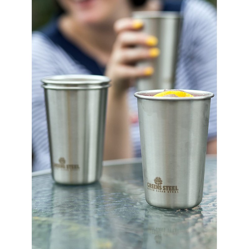 Greens Steel #1 Premium Stainless Steel Cups 16 oz/ 475ml