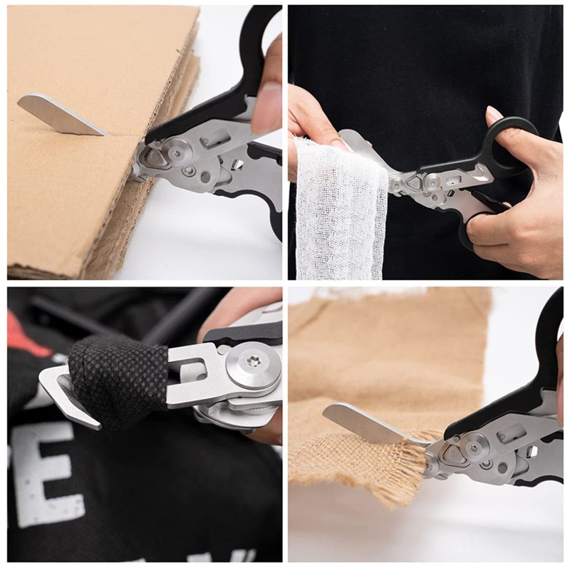 Trauma Shear Foldable,Emergency Response Shears with Strap Cutter and Glass