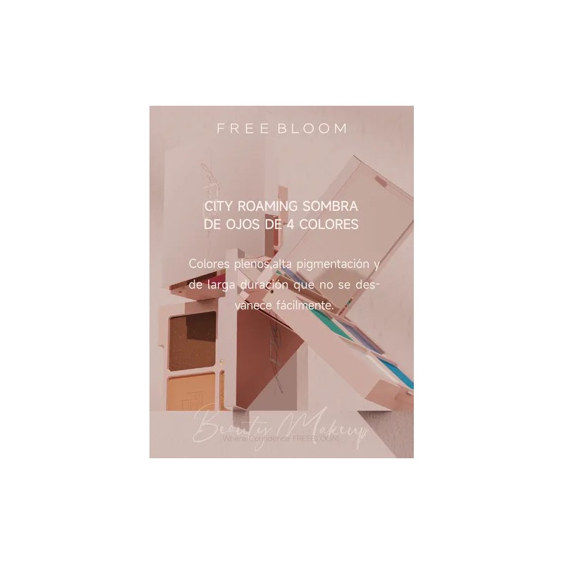 Freebloom De Paleta De Sombras De Ojos 4 En 1