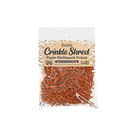 Essentials by Leisure Arts Crinkle Shred Bag, Pumpkin, 2oz Shredded Paper Filler, Crinkle Cut Paper Shred Filler, Box Filler, Shredded Paper for Gift Box, Paper Crinkle Filler, Box Filling