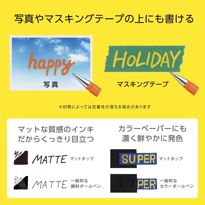 Pentel Ballpoint Pen Color Matte Hop Complete Set, 21 Colors