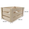 WooDeeDoo Small Wooden Storage Slatted Crate Box | 24.5 x