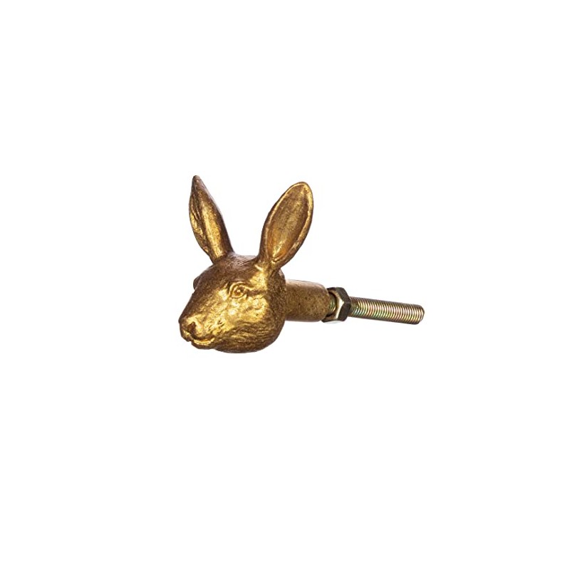 MAISONICA Gold Rabbit Hare Drawer Draw Knob Handle Metal Upcycling