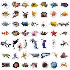 Pack of 100 animal stickers, animal stickers for children, bicycle stickers for children, sea animal stickers, animal forest stickers, stickers for small children