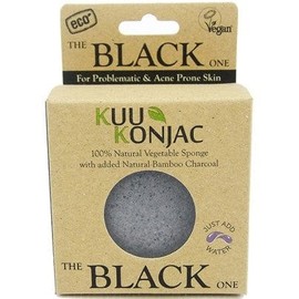 KUU Konjac sponge - bamboo charcoal for acne prone skin