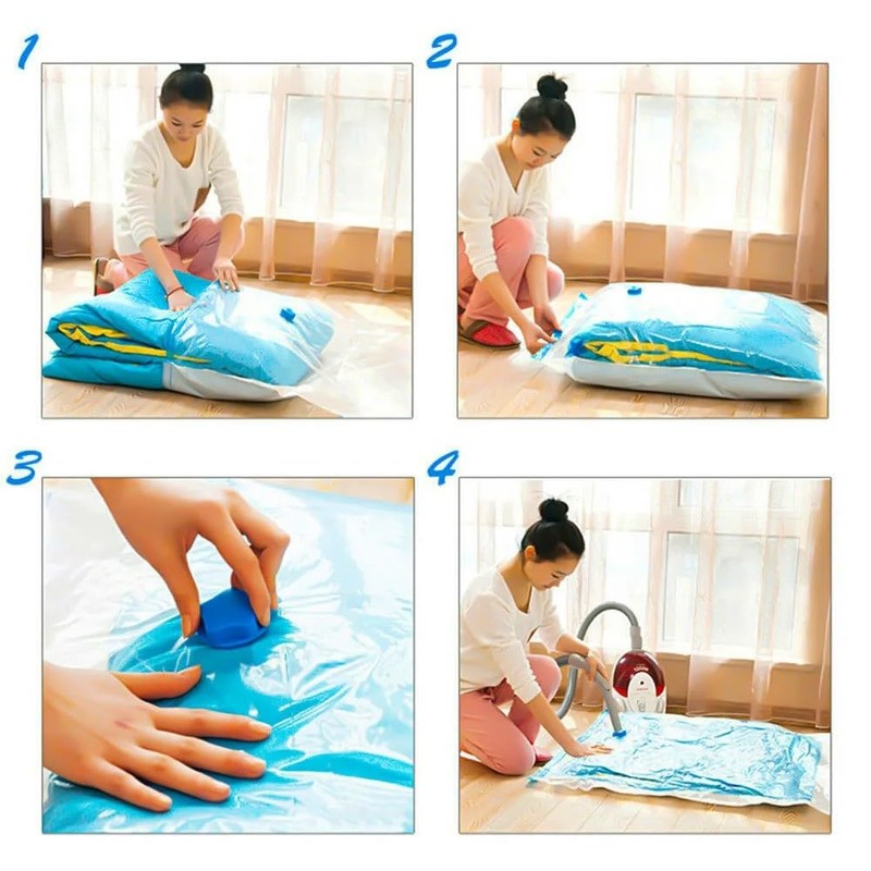 iPEAK Vacuum Storage Bags Medium 50x70cm Airtight Valve and Waterproof
