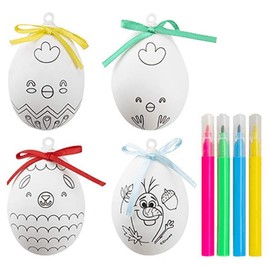 Colour Your Own Eggs With Pens - (Set of 4) - Fun & Unique Diy Craft Supplies - Perfect For Easter & Home Decor