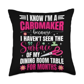 Cardmaker Scrapbooking Cardmaking Kits for Adults Card Lover Throw Pillow