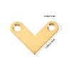 Cabilock 6Pcs Right Angle Brass Corner Code, L Shape Brackets,