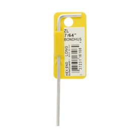 BONDHUS No.16106 Hex L-Wrench Long 7/64 Inch (Short Hand: 21 mm Long: 94 mm) Plated