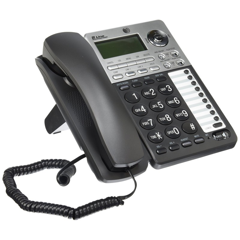 AT&T ML17939 2-Line Corded Telephone with Digital Answering System and