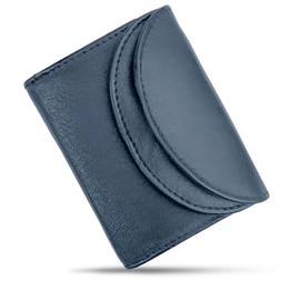 FLEXIBILITE® Small Wallet Women's Leather [2024] - Mini Wallet Men's RFID Protection (9.0 x 7.0 x 2.0 cm W x H x D) - Women's Purse - Children's Wallet Boys - Approx. 30 g, blue, Minimalist