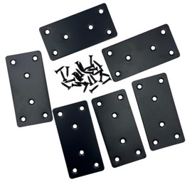 6 PCS 100mm x 50mm Heavy-Duty Stainless Steel Flat Brace Brackets,4"x2" Mending Plates for Wood,Mending Brackets for Reinforcing Wood, Furniture, Shelves, Cabinets, Fences