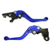 Y114 Blue Yamaha Brake Clutch Levers with 6 Adjustments Short