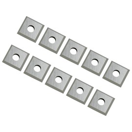 FOXBC 12mm x 12mm x 1.5mm Square Corners Carbide Inserts for Amana, BINSTAK CNC Spoilboard Surfacing Grooving Router Bit and Other - 10 Pack