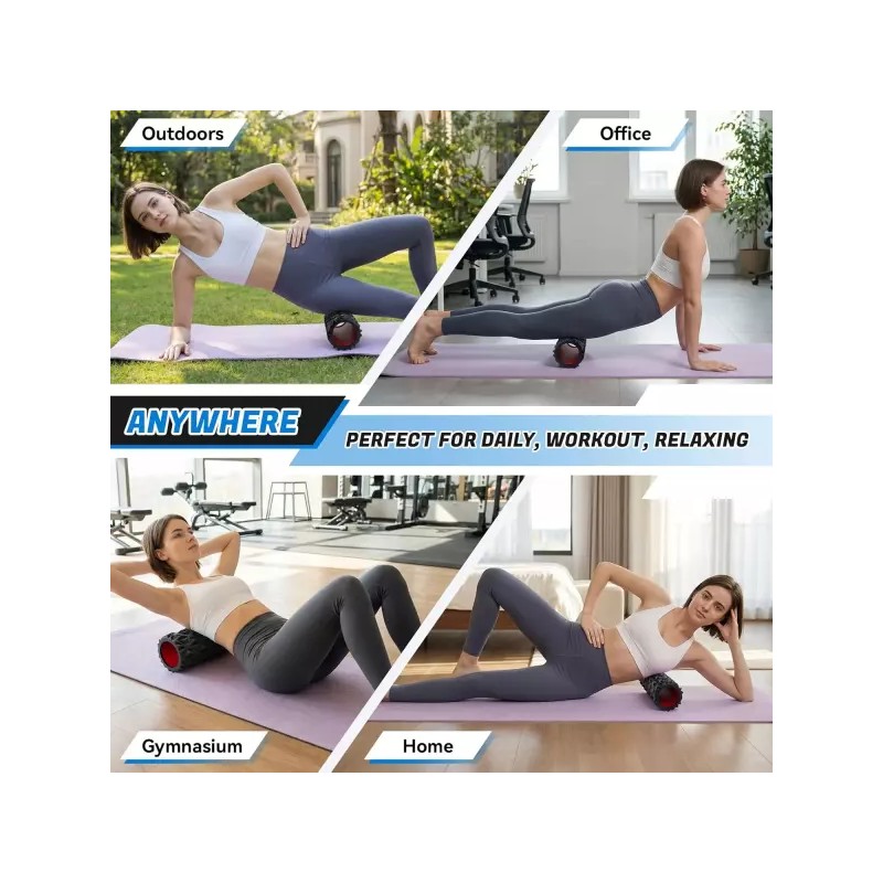 JoyVantage 딥 티슈 마사지기용 조이밴티지 폼 롤러 15인치 고밀도 다이아몬드