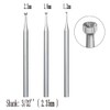 Luo ke 3 Pcs Round Cup Burr, 3/32'' Shank Wire