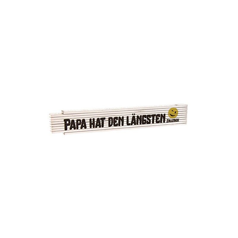Folding Ruler Logo "Papa hat den Longest Rule" with Smiley