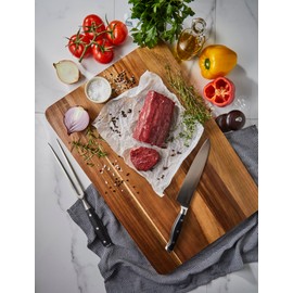 Swiss Diamond 50 x 35 cm Long Grain Acacia Cutting Board - Medium Sized, Heavy Duty Wood Cutting Board for Vegetables, Fish and More…