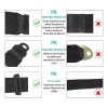 ZHX Cinturón De Seguridad De 3 Puntos Universal Retráctil 2pzs