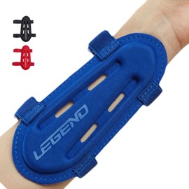 LEGEND Armguard XT Archery Arm Guard - Vented Design in Thermo Shaped EVA Foam - Forearm Guards with Full Coverage & Protection - Adjustable Elastic Straps with Quick-Release Buckles - Blue - S