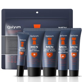 IZBEAUVO Mens Face Care Kit, Mens Skincare Gift Set, Mens Skin Care, Facial Kit - Mens Face Wash, Scrub, Mens Evening Moisturiser & Day Cream, Eye Cream - Anti Aging Skin Care Routine Kit, Unique Gifts For Him