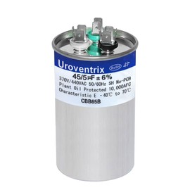 45+5 uF ±5% 370V/440VAC CBB65 Dual Run Start Capacitor for AC Unit Fan Motor, Heat Pump or Condenser Straight Cool