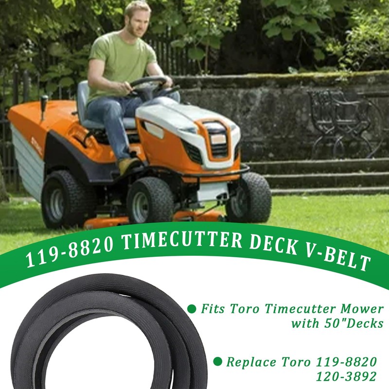 Podoy Replacement for Toro 119-8820 Timecutter Deck V-Belt,fit Lawn Toro