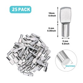 5 mm Shelf Support Pegs - 25pcs Shelf Pins,Wardrobe Shelf Pins - Shelf Bracket Pegs Kit,Shelf Pins Shelf Supports Closet,Metal Shelf Supports Pegs for Furniture Cupboard Closet Bookcase Shelf