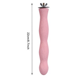 Kodrily 1PCS Bird Nail Trimming Perch, Pink Bird Perches for Cage, Frosted BirdPerch Rough, Bird Perch Grinding Stick, 22cm/8.7in Birds Grinding Scratchers Paws Perch for Birds Pet