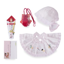 Amemari Shrine Visit, Bib, Food Set, Made in Japan, 5-Piece Set (Hat, Bib, Fan, Amulet, Bookmark), Boys, Girls, Babies, No Formaline, Washable, Suehiro, First Arrivals, 100 Days Visit to the Shrine,
