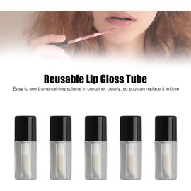 10 Uds Tubo de Brillo de Labios Mini Envases de Brillo de Labios Vacíos Transparentes Reutilizables para Muestra de Lápiz Labial Bálsamo Labial, para Mujeres Niñas DIY Cosmético