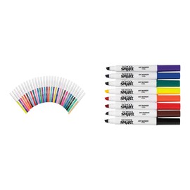 Casafoyer Washable Markers Pack of 30 & Chisel Tip Art Markers Pack of 8 Combo Kit for Creative Arts and Projects