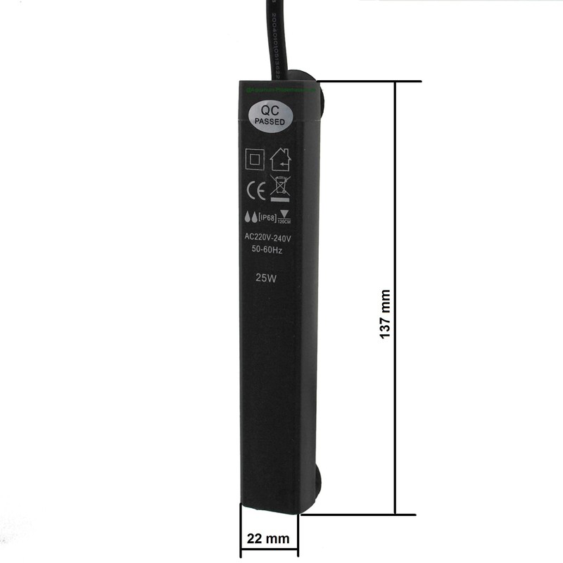 Mini Aquarium Heater Rod 25 W for Small Pools up
