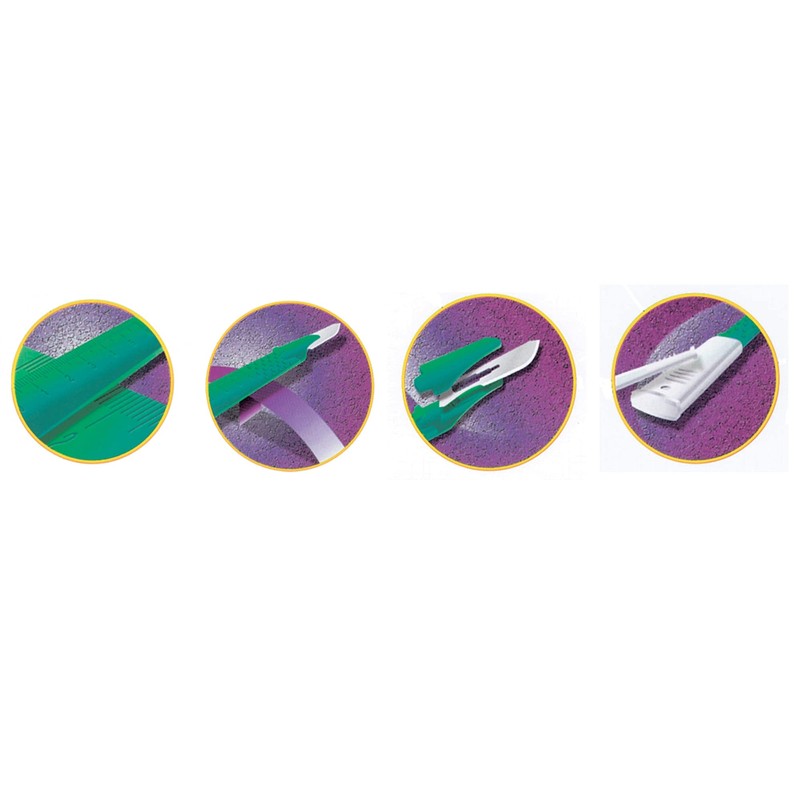 Gima Sterile Scalpels made of Rust-Proof Stainless Steel, ABS Handle,