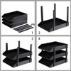 Leather Desk Organizer, Thipoten 3-Tier Stackable Letter Tray Holder for