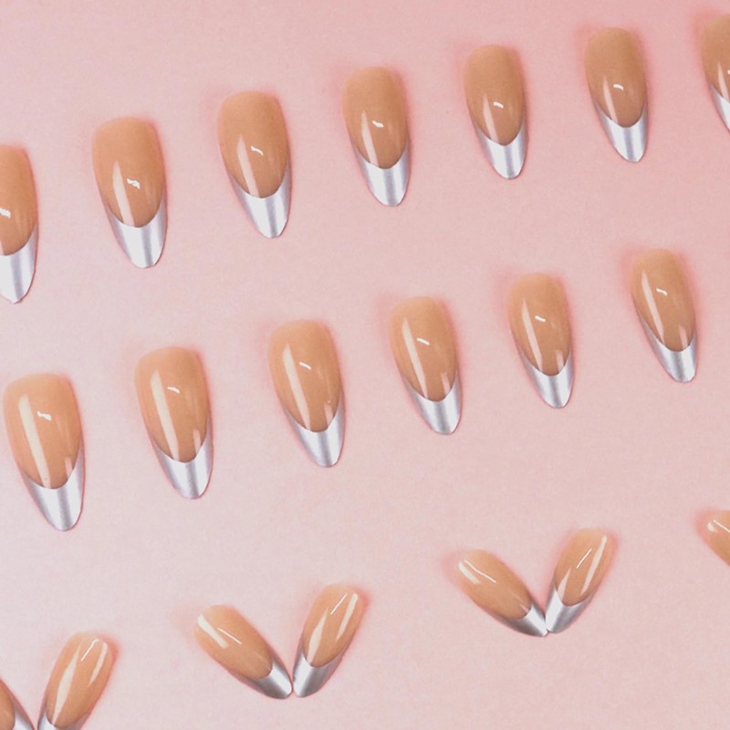 Nail Tip, Long Almond, 24 Pieces, Nail Tip, False Nail,