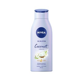 NIVEA Oil in Lotion, Coconut and Monoi Oil, 400ml, 24h Deep Moisture, Normal to Dry Skin
