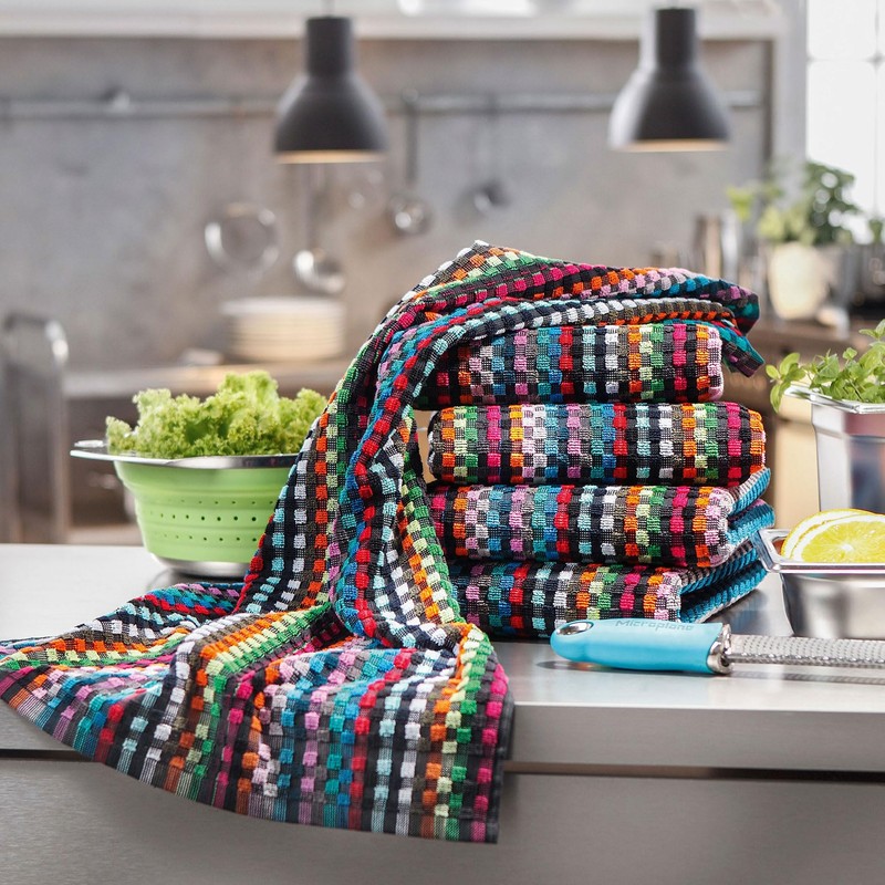 ZOLLNER Set of 5 Tea Towels, Multi-Purpose Towels, 45 x
