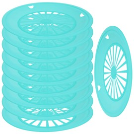 DOITOOL 10Pcs Reusable Plastic Paper Plate Holder for Party BBQ and Picnic Barbecue Paper Plate Trays Round Plate Support Plastic Dinnerware
