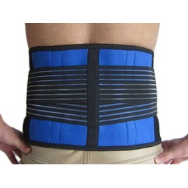 Mosos® Brand New Deluxe Neoprene Double Pull Lumbar Lower Back Support Brace Exercise Belt (XXXXL(135cm-150cm))