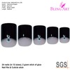 Bling Art False Nails French Manicure Black Crystal Full Cover