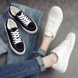 Simple 심플 베이직 스니커즈 DS-0288 [화이트-260] Simple Basic Sneakers DS-0288 [White-260]