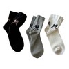 Weuiean HHJW-431 Women's Socks, 3 Colors, 3 Pairs Set, Bow